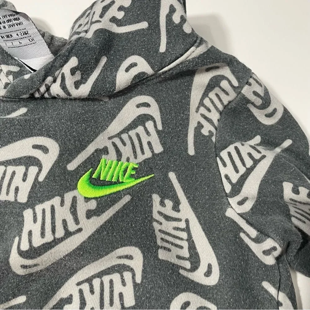 Nike Grey Logo Hoodie Sweatshirt